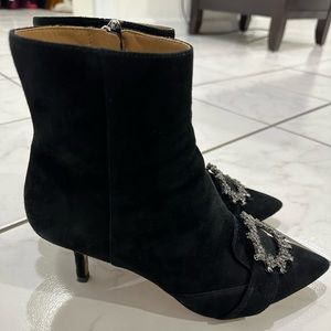 Tory Burch Embellished buckle ankle boots